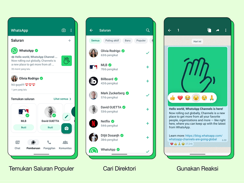 WhatsApp hadirkan fitur Channel mirip Telegram