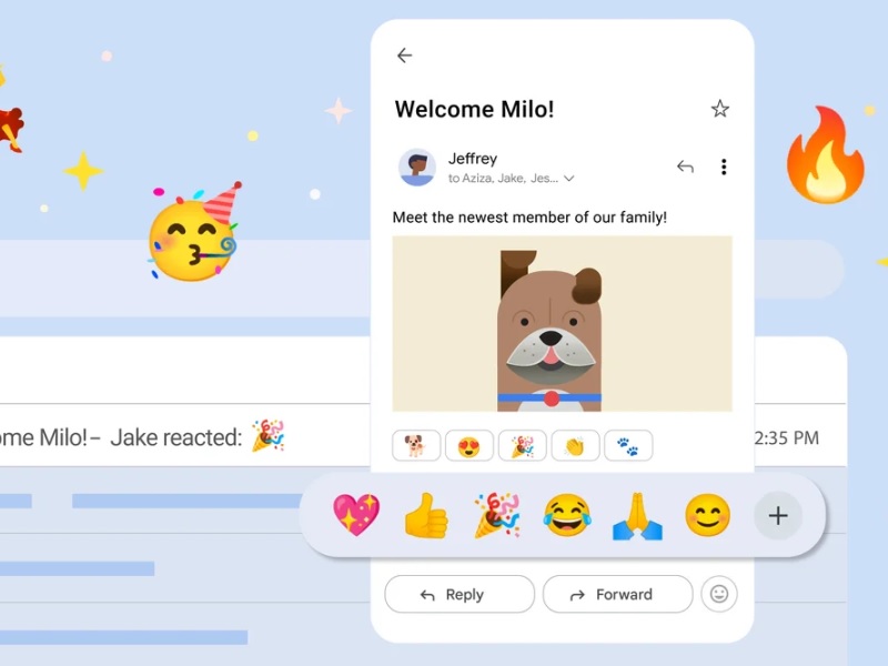 Balas Gmail kini bisa pakai emoji