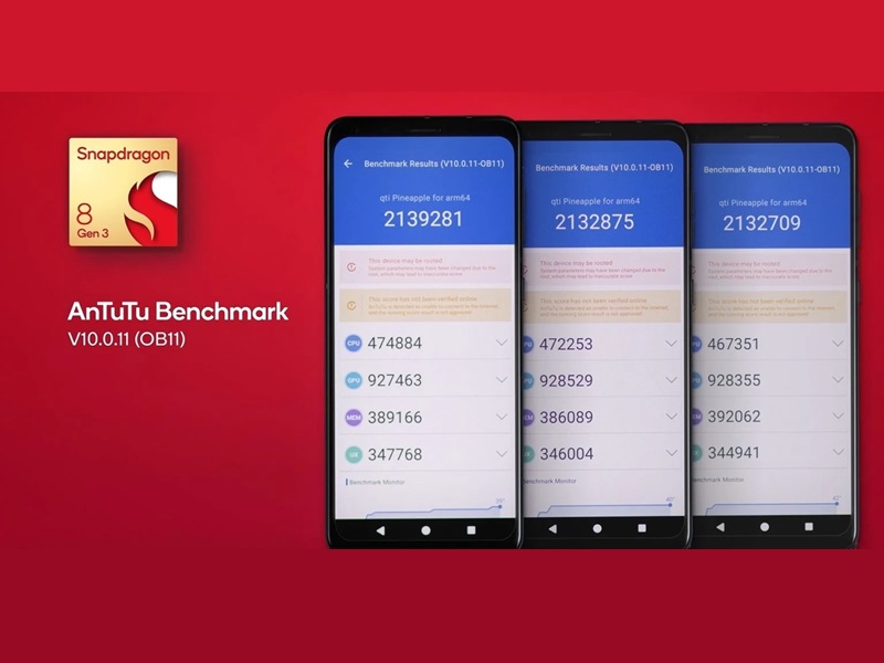 Qualcomm pamer hasil benchmark Snapdragon 8 Gen 3, AnTuTu-nya sampai 2 jutaan!