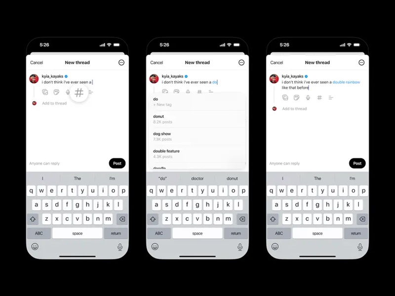 Threads kini dilengkapi tagging mirip hashtag