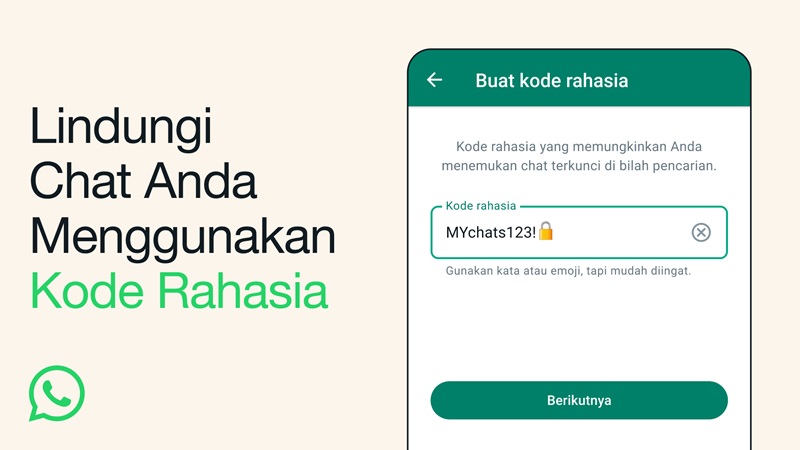 WhatsApp rilis fitur Secret Code untuk kunci chat rahasia