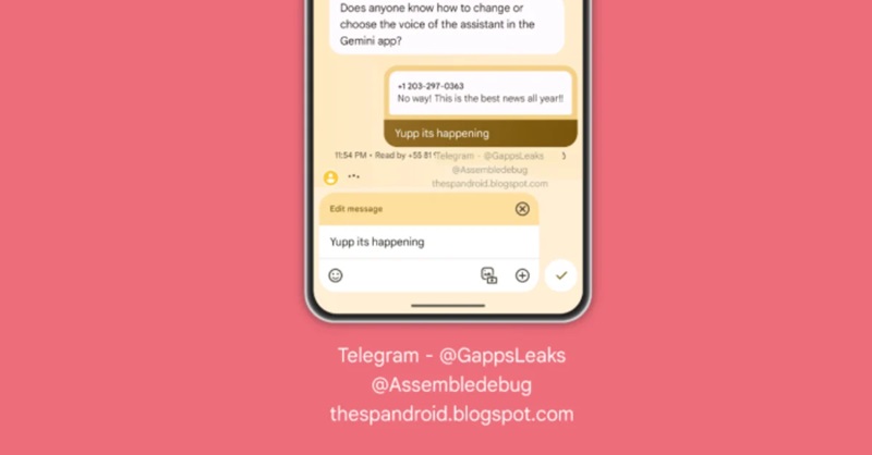 Google Messages segera tambahkan fitur edit