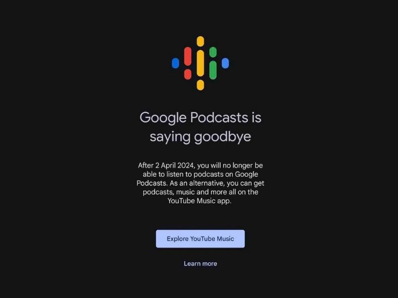 Google podcast akan ditutup pengguna alih ke YouTube Music