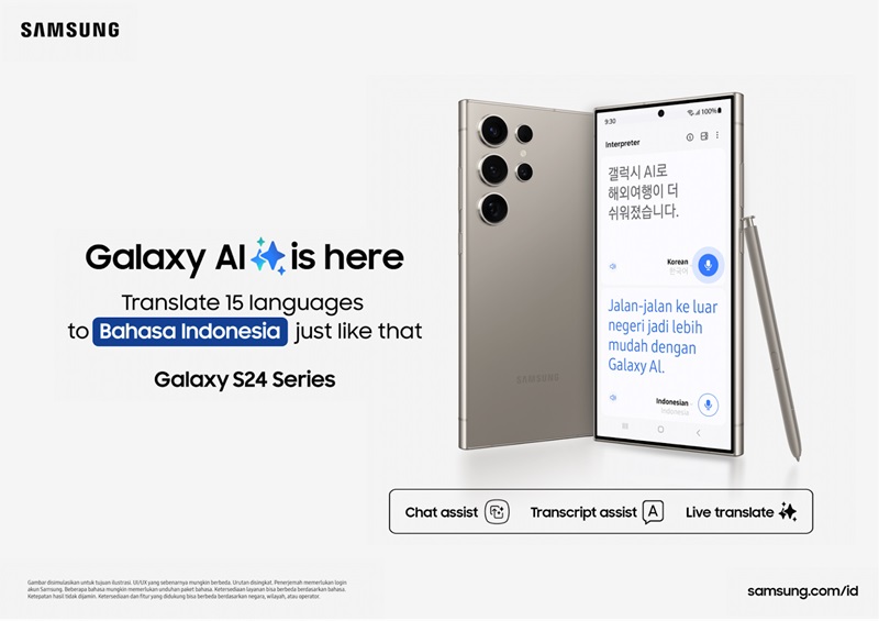 Cara aktifkan Galaxy AI Bahasa Indonesia di Galaxy S24