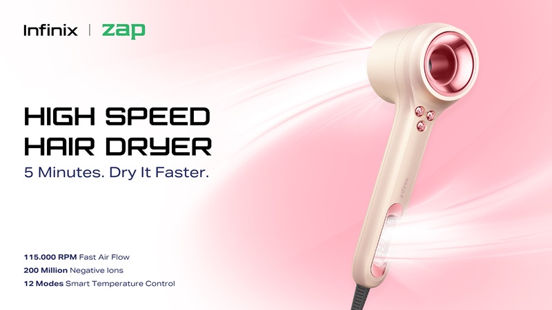 Bukan cuma ponsel, kini Infinix jual hair dryer canggih dengan ion