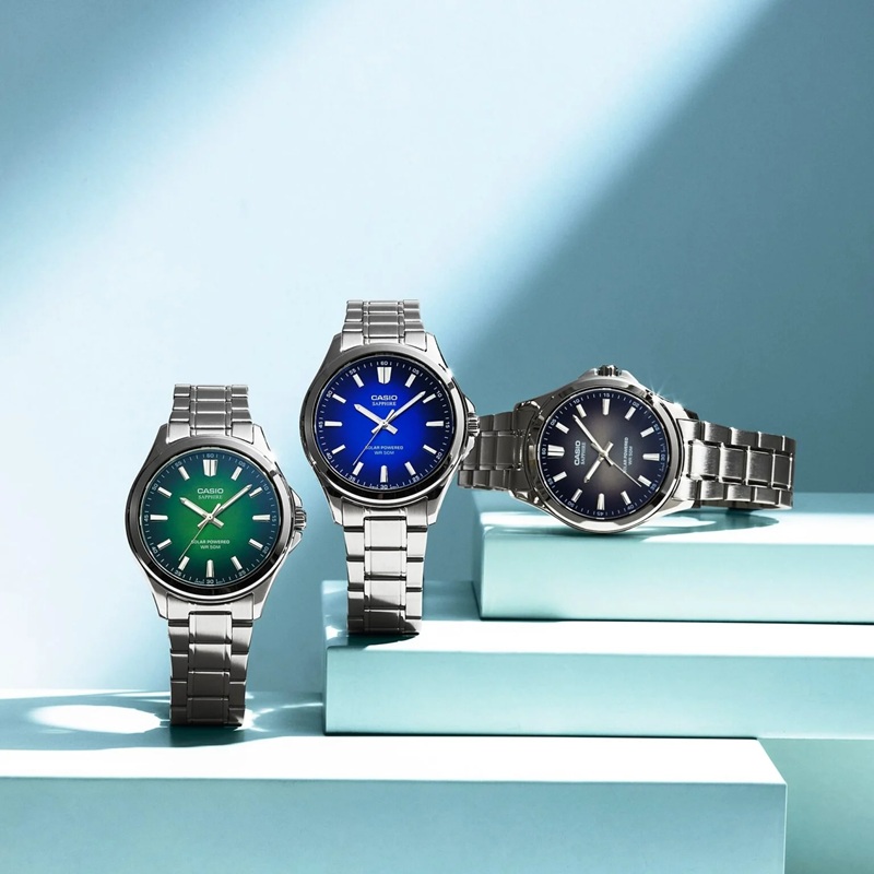 Casio rilis jam MTS-S100 dengan safir kristal dan tenaga surya