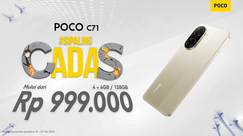 POCO C71: Harga sejutaan, performa #SiPalingCadas!