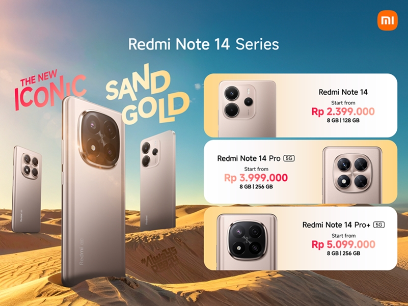 Redmi Note 14 Series: Warna baru Sand Gold