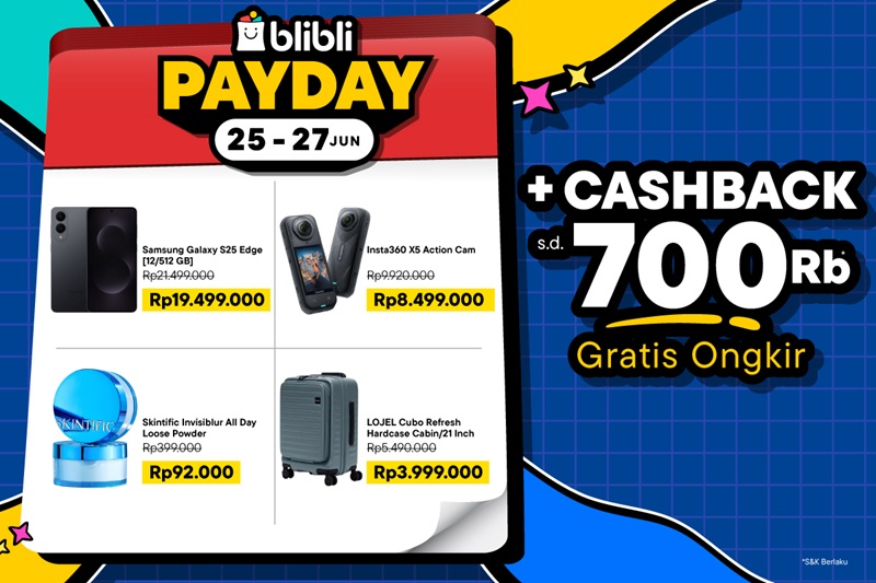 Blibli Payday 25-27 Juni: Liburan hemat & promo spesial