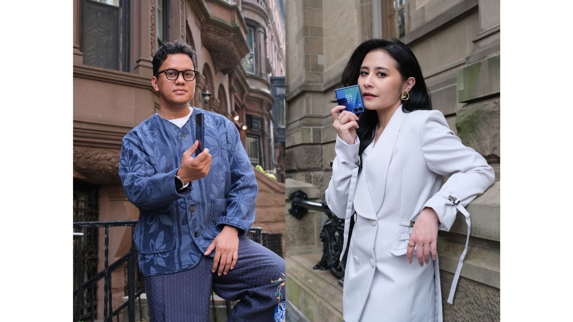 Arief Muhammad & Prilly Latuconsina pakai hape lipat Samsung terbaru, ini reaksinya