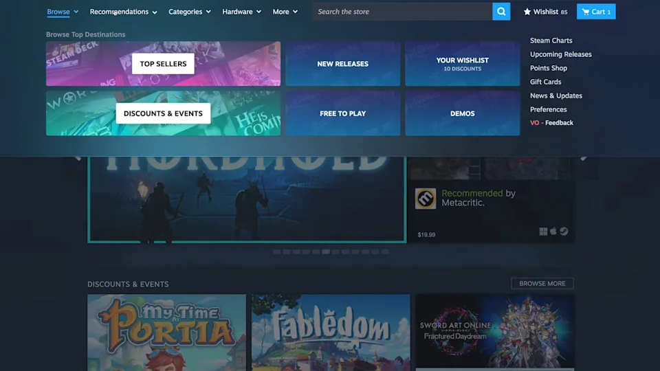 Steam uji coba desain toko baru yang lebih mudah cari game