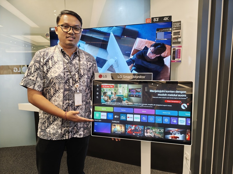 LG Smart Monitor Swing rilis di Indonesia, layar sentuh dan fleksibel