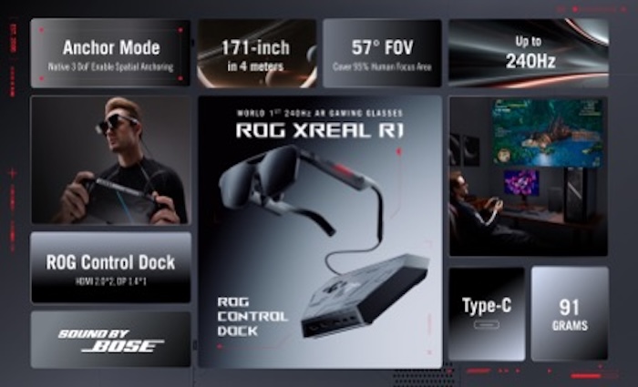 Asus ROG Perkenalkan ROG XREAL R1, Kacamata AR Gaming 240Hz Pertama di Dunia