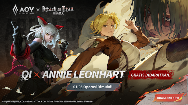 Kolaborasi Arena of Valor x Attack on Titan Resmi Dimulai, Titan Kuasai Athanor Mulai Mei 2026